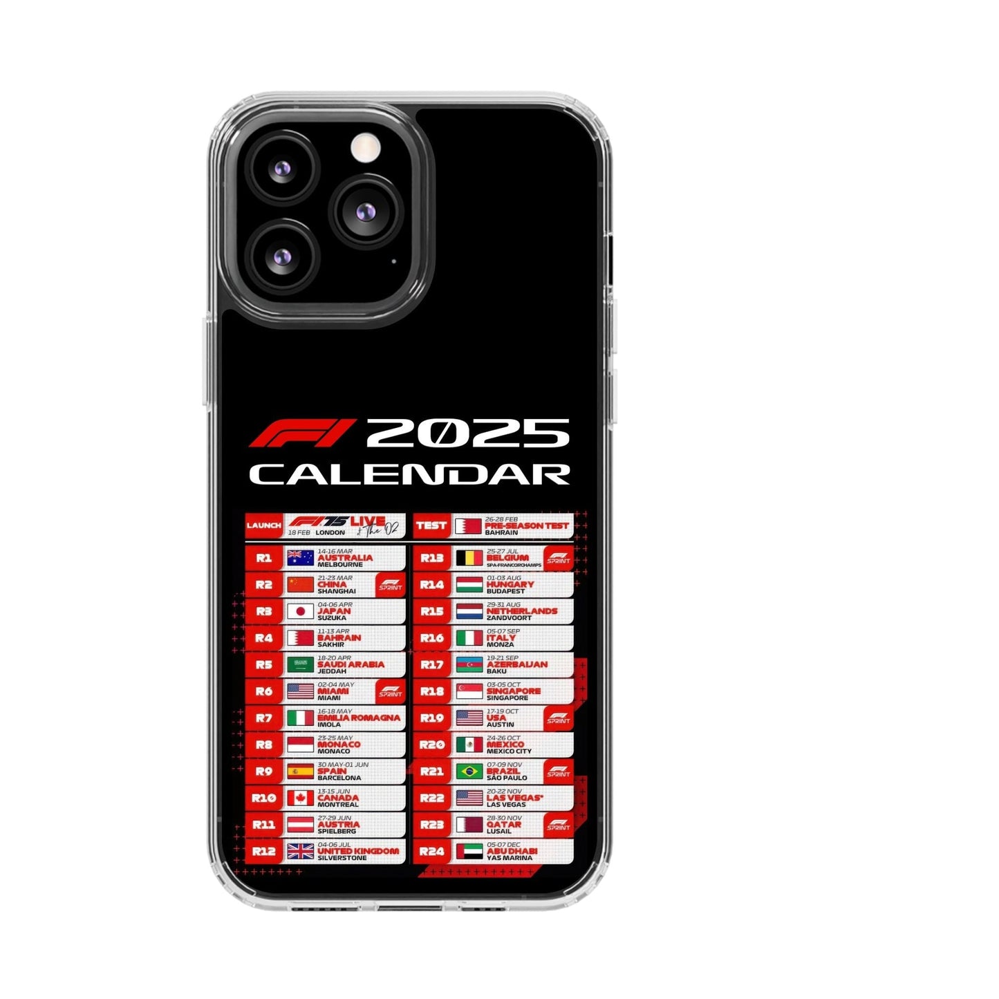 F1 Calendar 2025