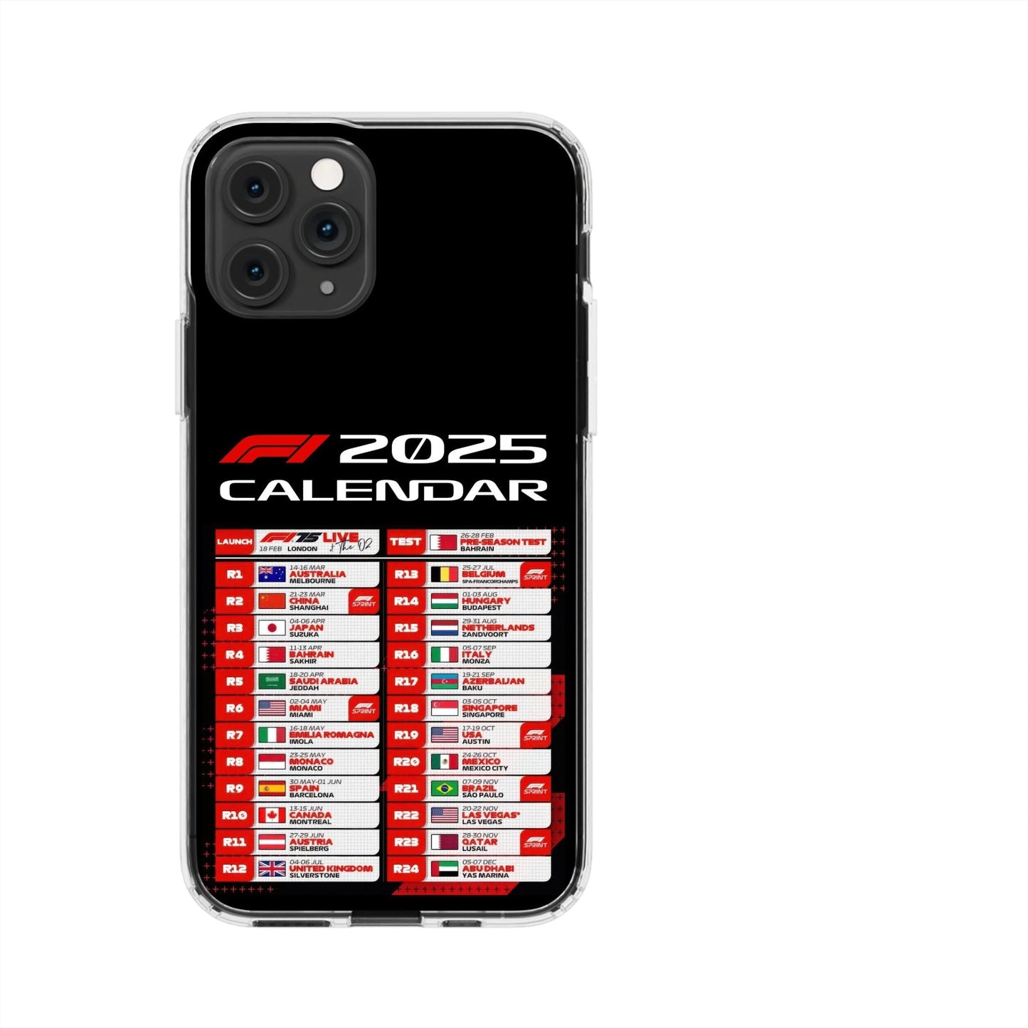 F1 Calendar 2025