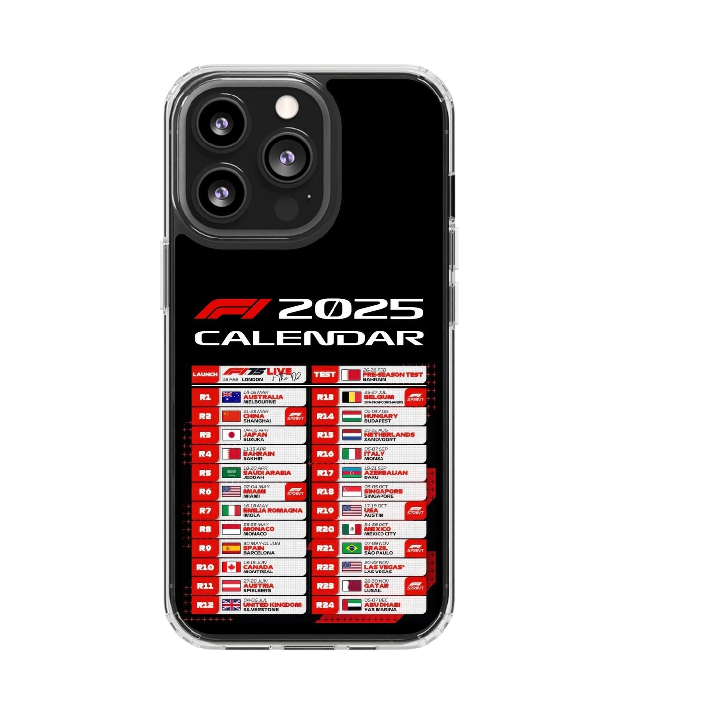 F1 Calendar 2025