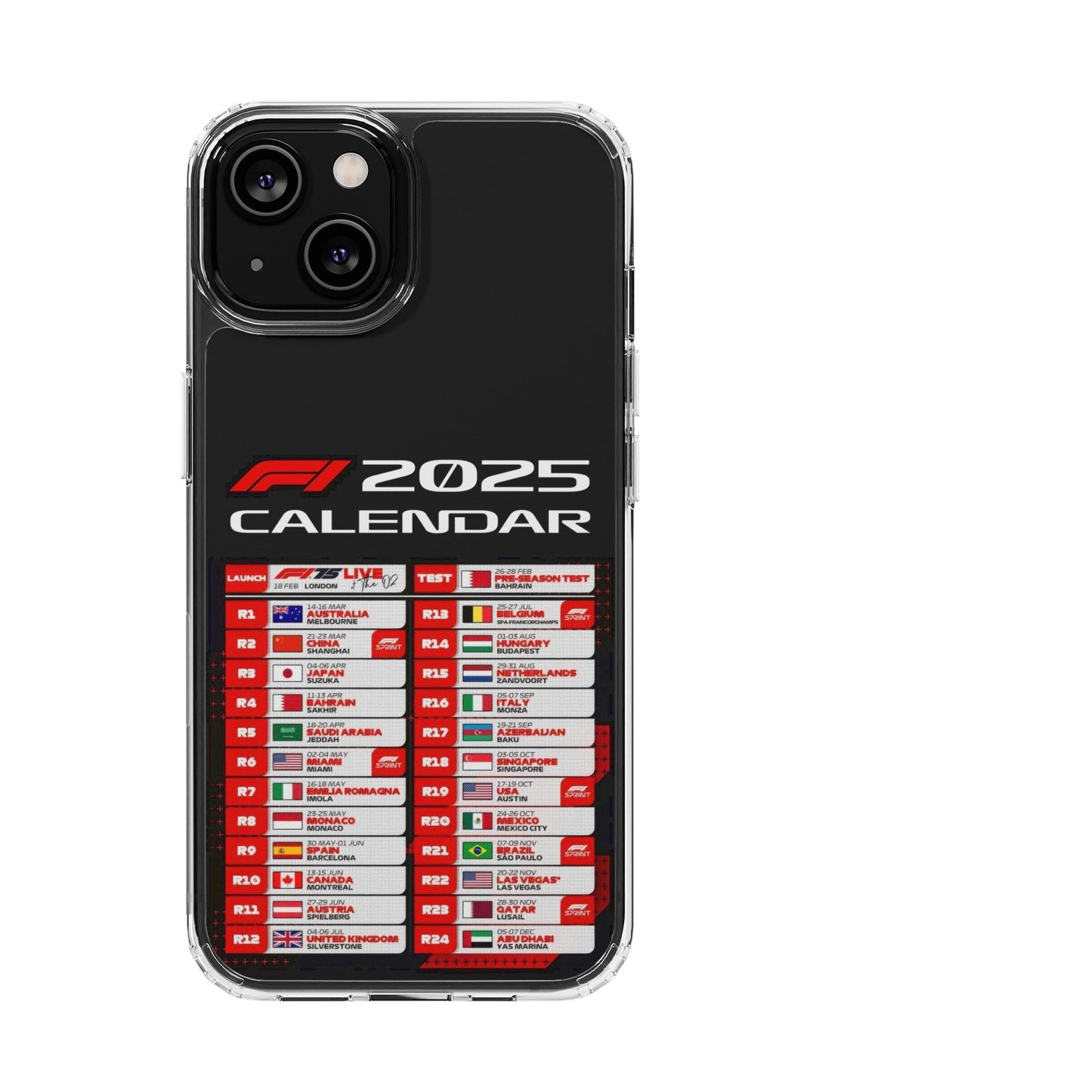 F1 Calendar 2025
