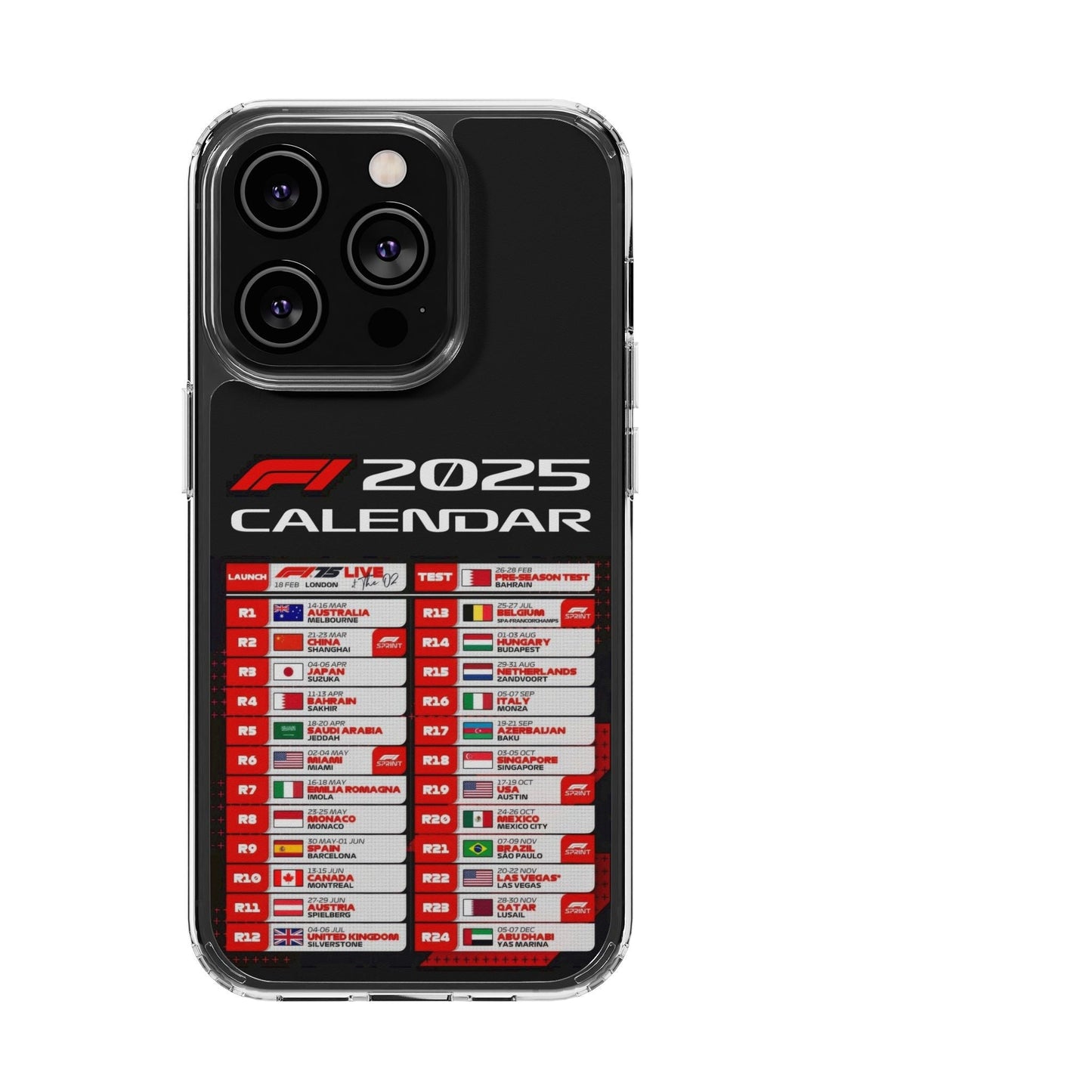 F1 Calendar 2025