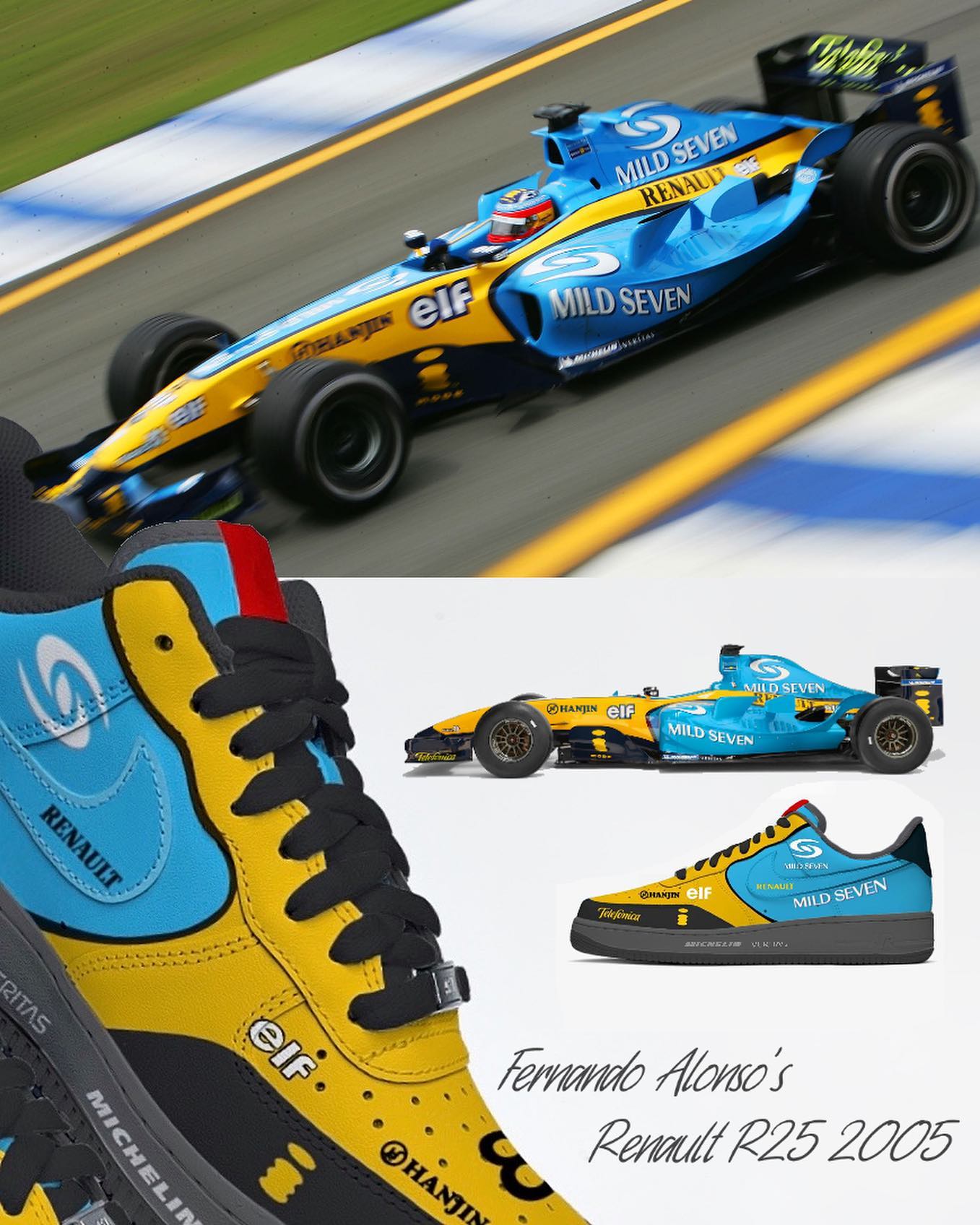 Fernando Alonso x Renault // Nike Air Force 1