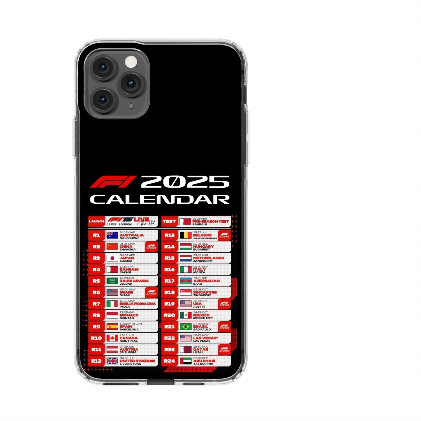 F1 Calendar 2025