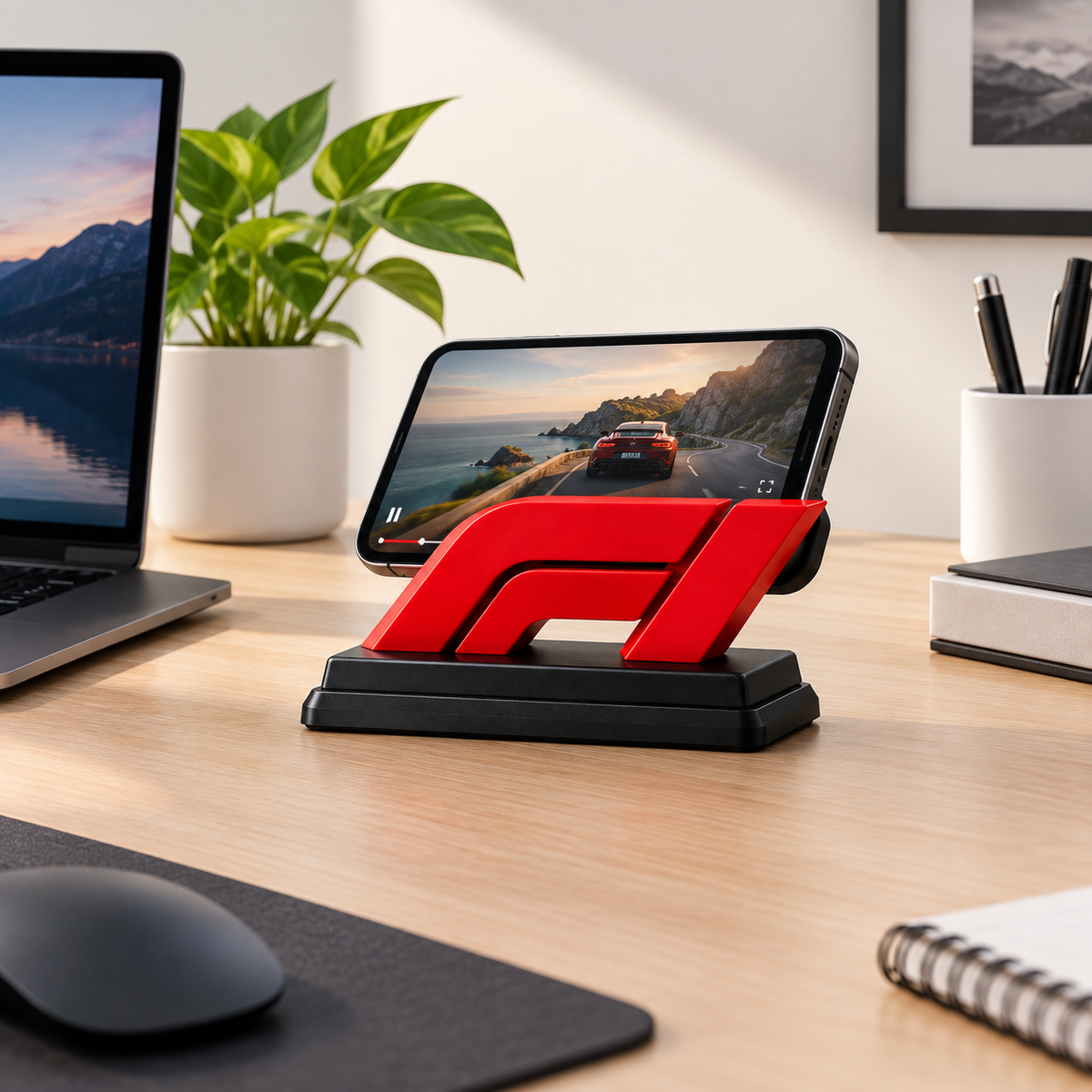 Formula 1 Logo Display Motorsport Stand // Desk Decor for F1 Lovers