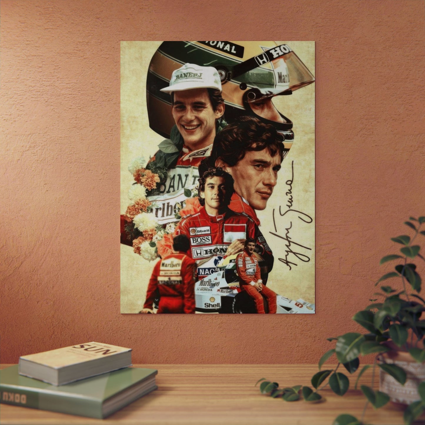 Old School Senna - Metal Poster