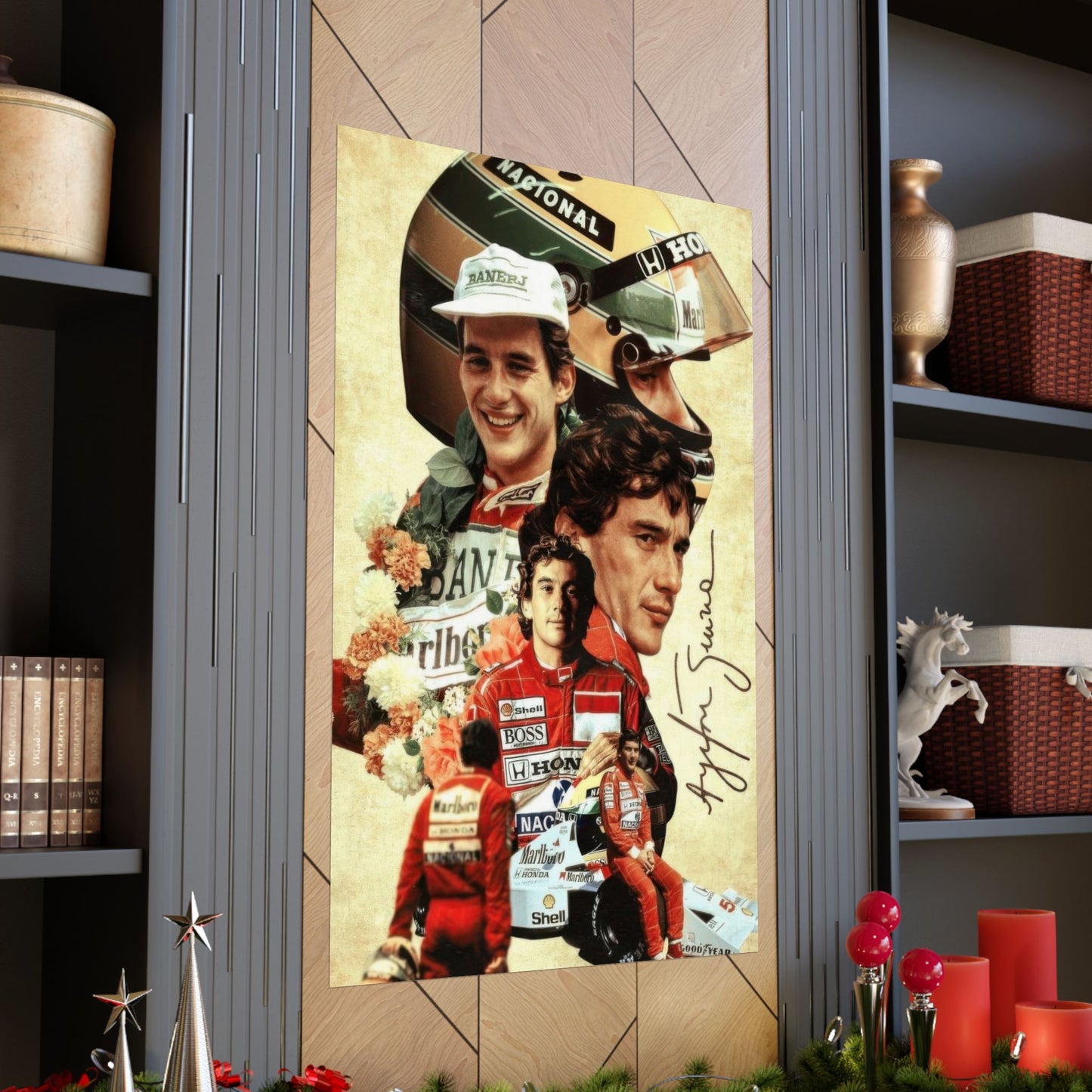 Old School Senna - Vinyl Poster