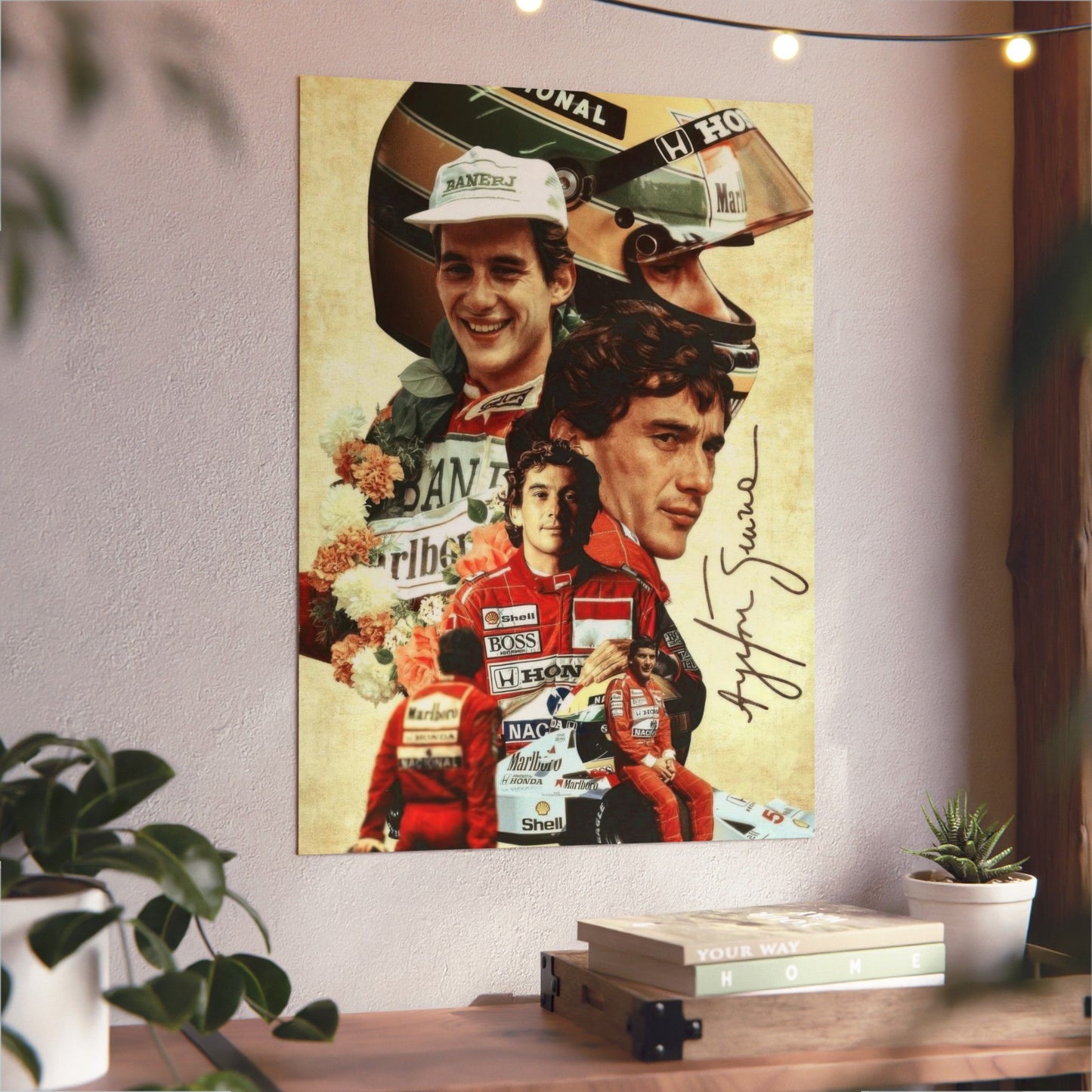 Old School Senna - Metal Poster
