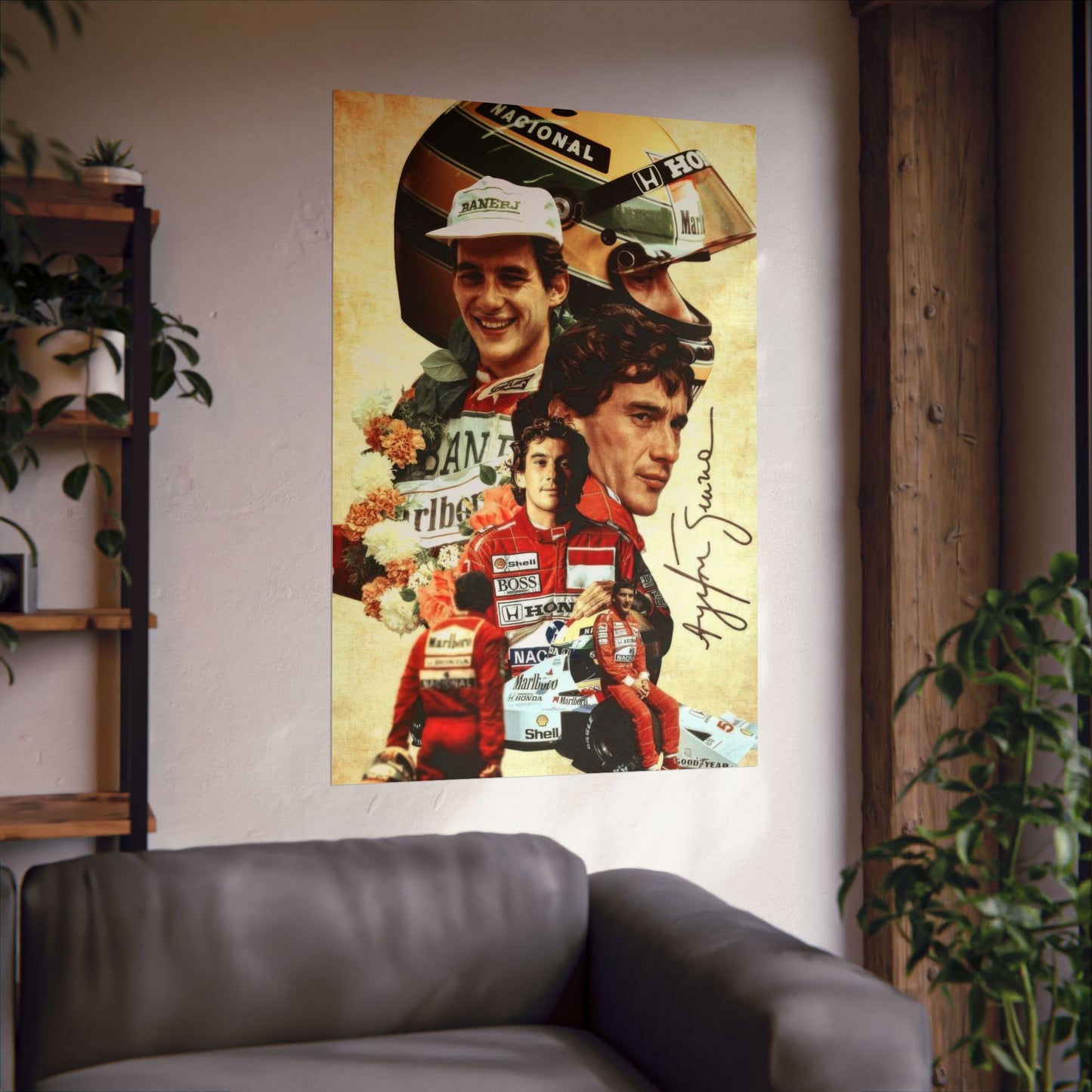 Old School Senna - Vinyl Poster