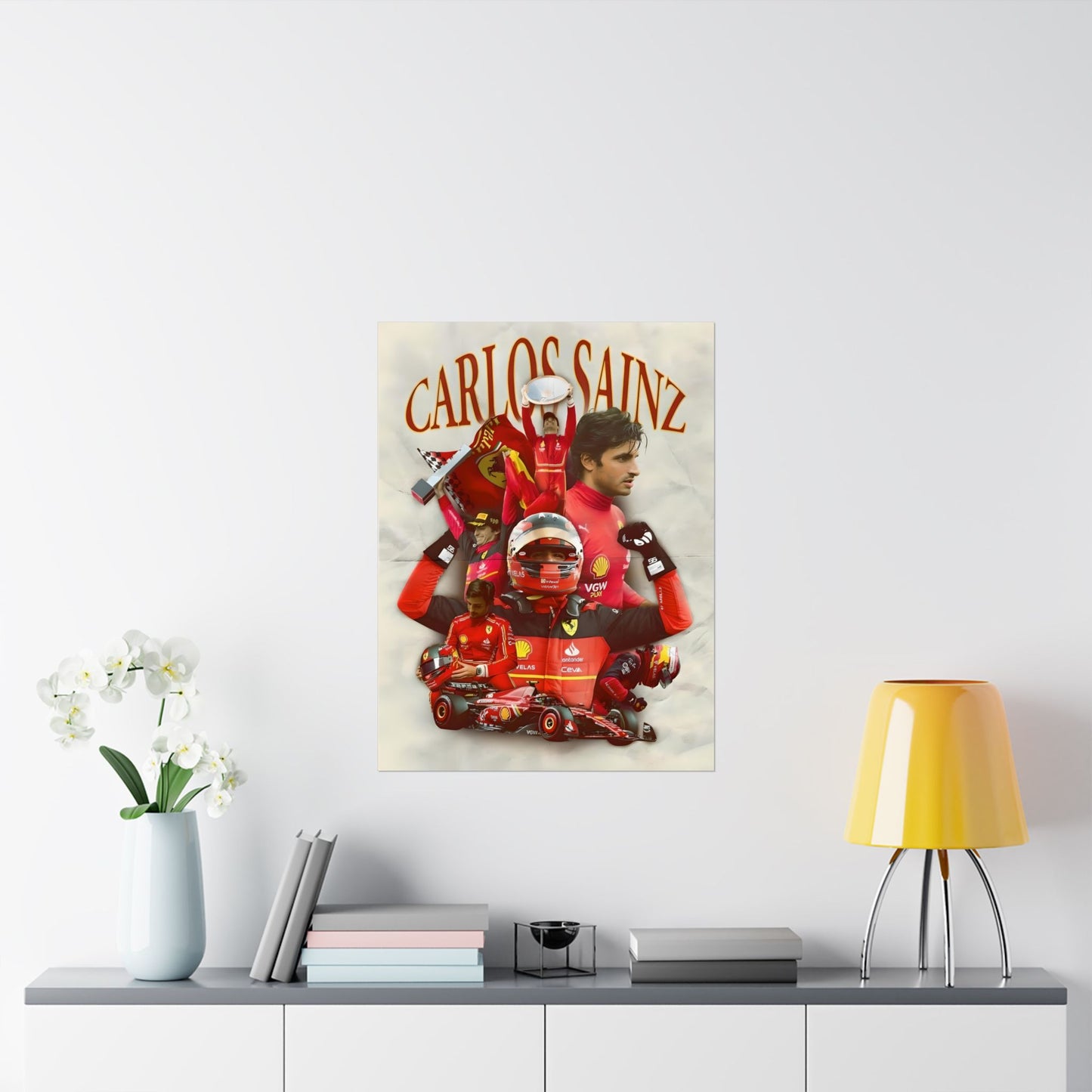 Carlos & Ferrari - Vinyl Poster