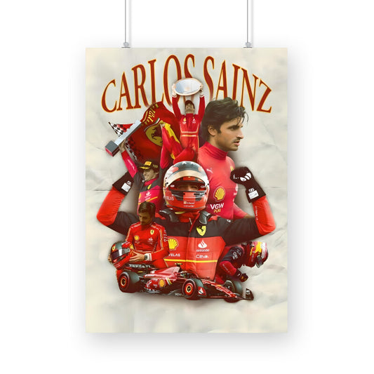 Carlos & Ferrari - Vinyl Poster
