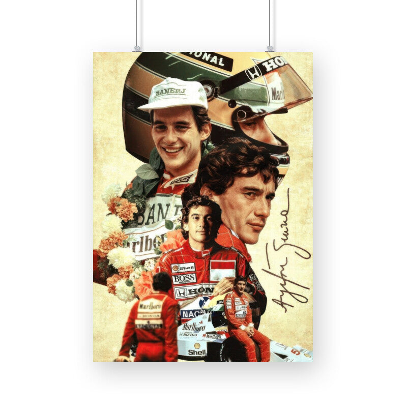 Old School Senna - Vinyl Poster