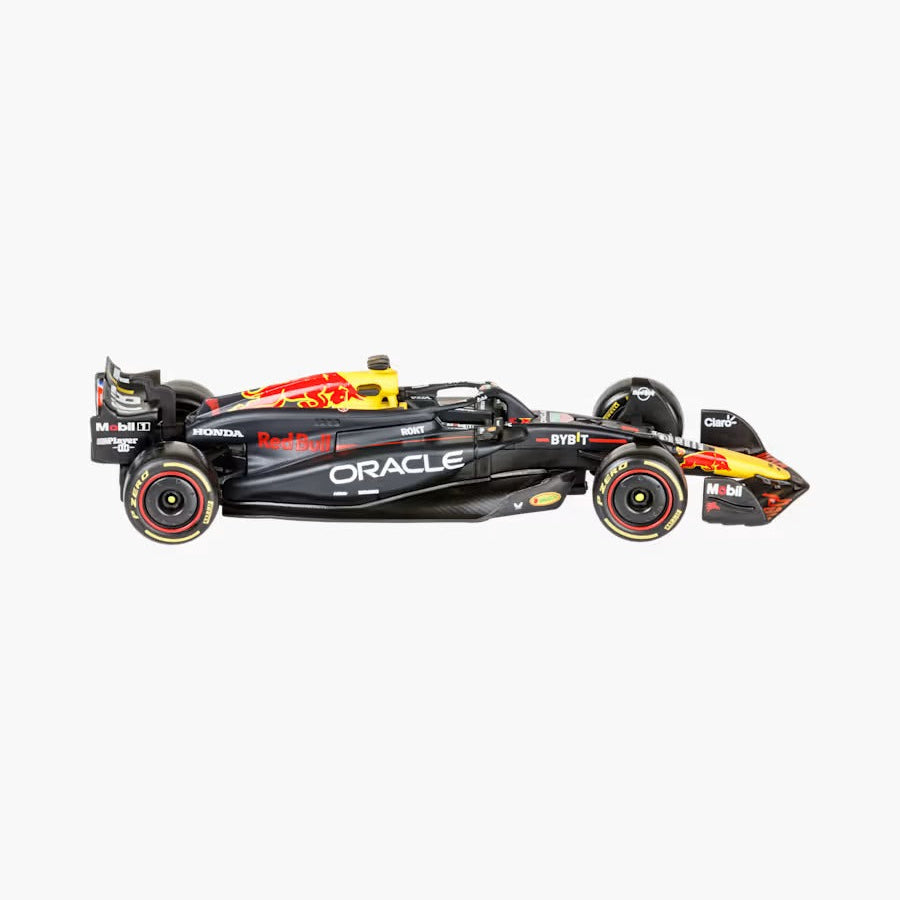 Formula 1 car with Oracle branding on a white background