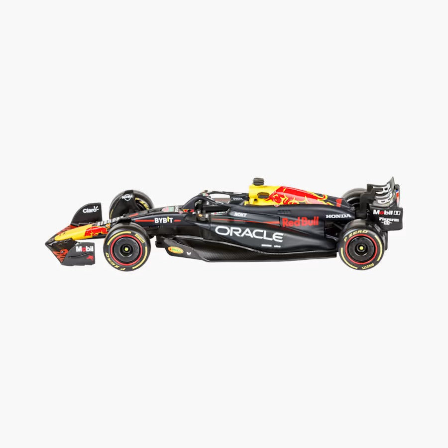 Formula 1 car with Oracle branding on a white background