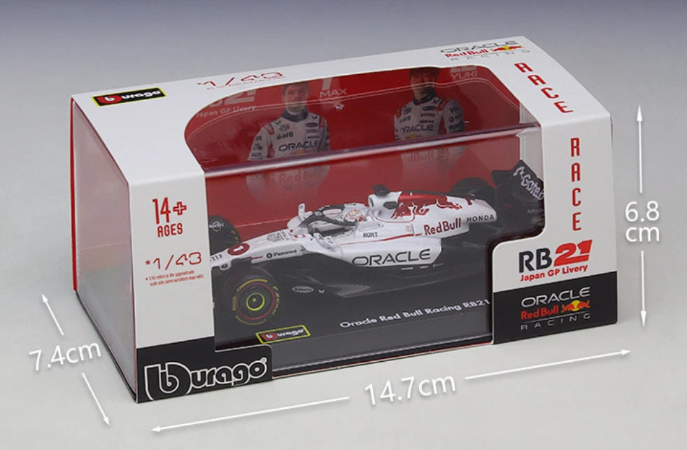 Japan Spl Livery RedBull Racing RB21 (#1) Bburago 1:43 scale diecast model car