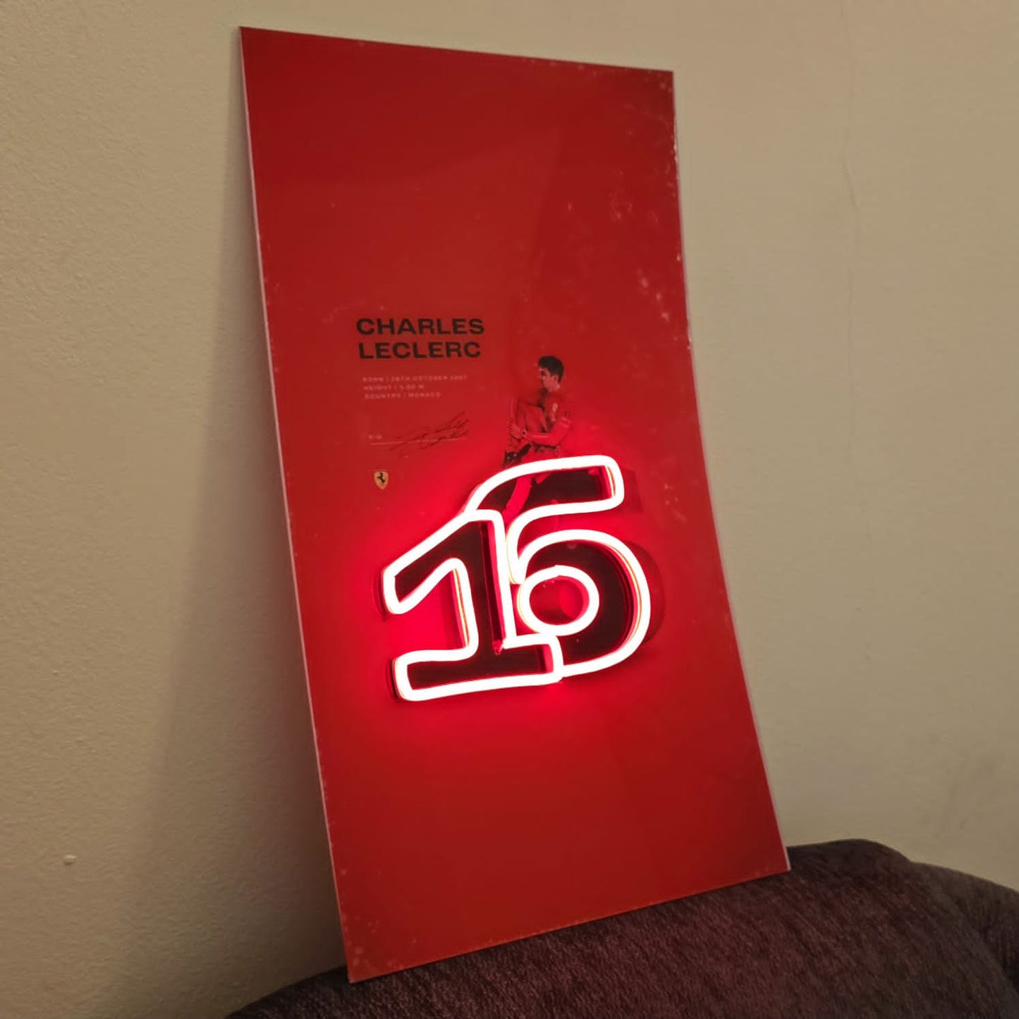 Charles Leclerc #16 Neon LED