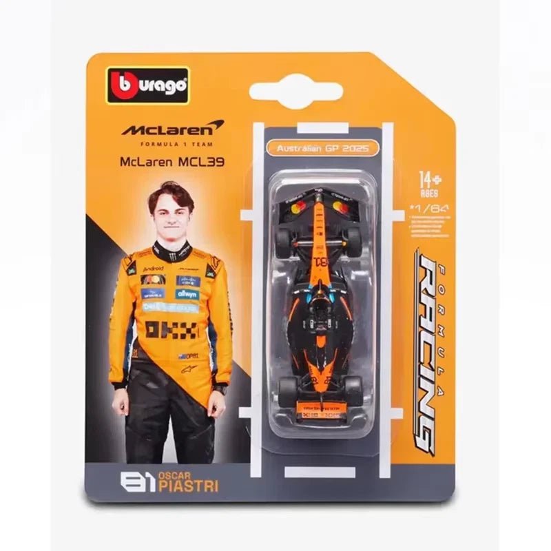 2025 Mclaren MCL39 (#81) Oscar Piastri | Bburago 1:64 scale diecast model car