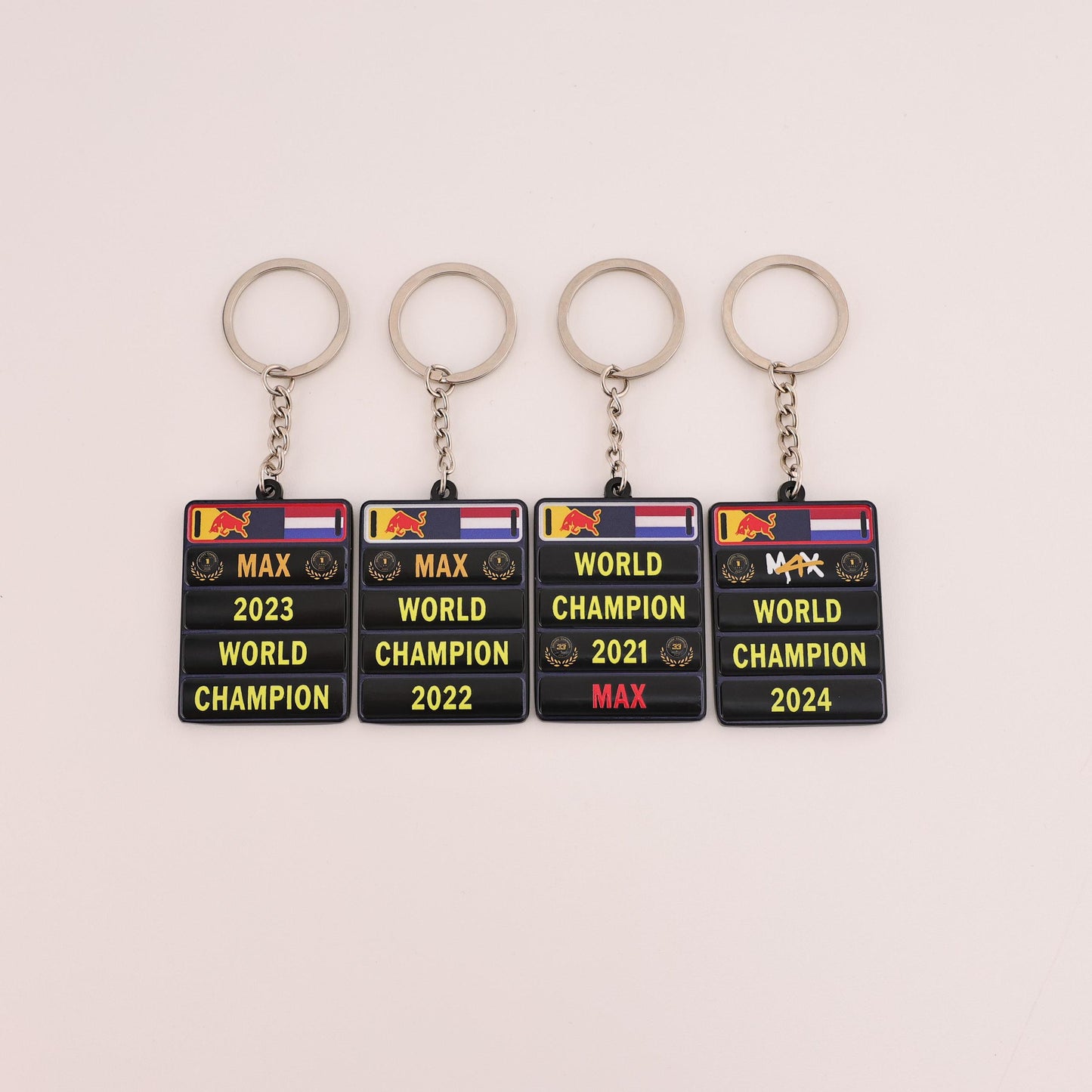 Max Verstappen World Championship Pitboard Keychains (2021-2024)