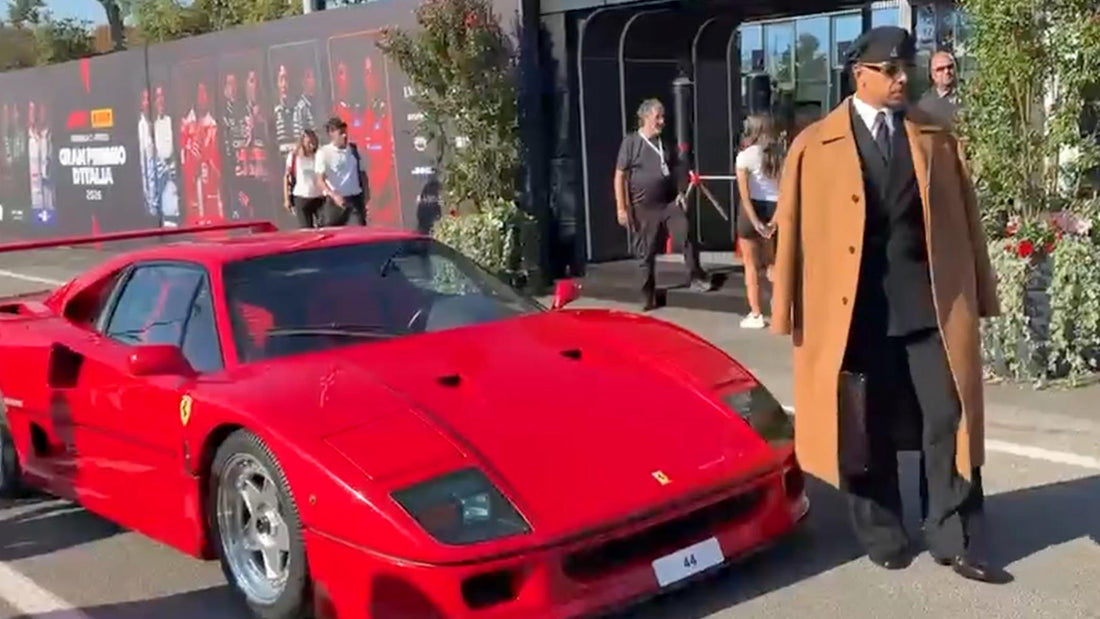 Lewis Hamilton Rolls Up to Monza in a Restored Ferrari F40, and It's Absolutely Mental