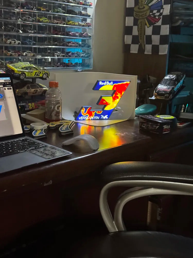 Max Verstappen Lightbox Lamp - 3D Print