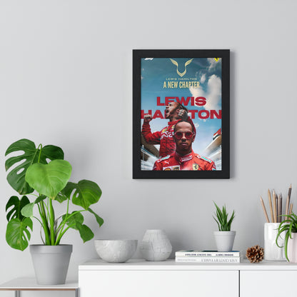 Hamilton x Ferrari - Framed Art Poster