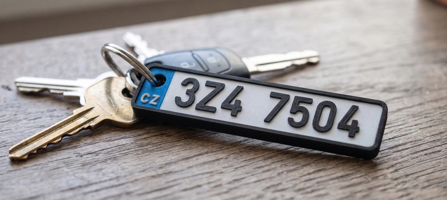 Custom License Plate Keychain - 3D Print
