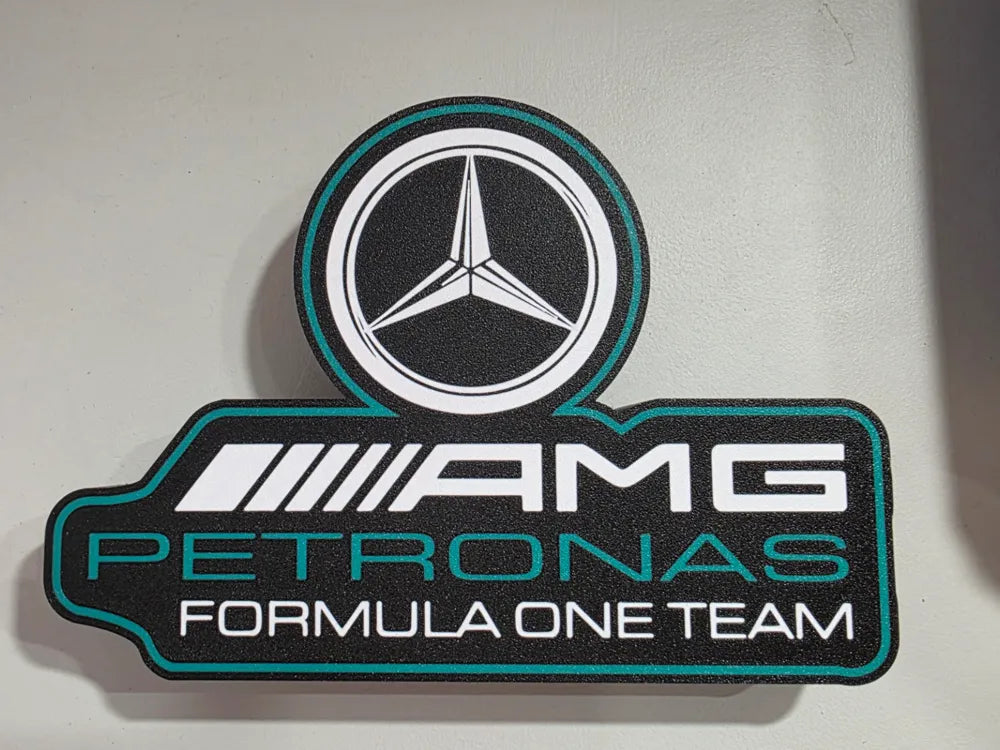 AMG Petronas Mercedes F1 Lightbox Lamp - 3D Print
