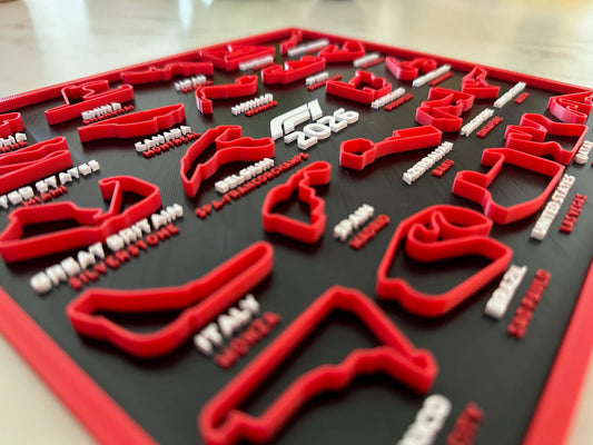 F1 2026 Race Calendar Circuit Board - 3D Print
