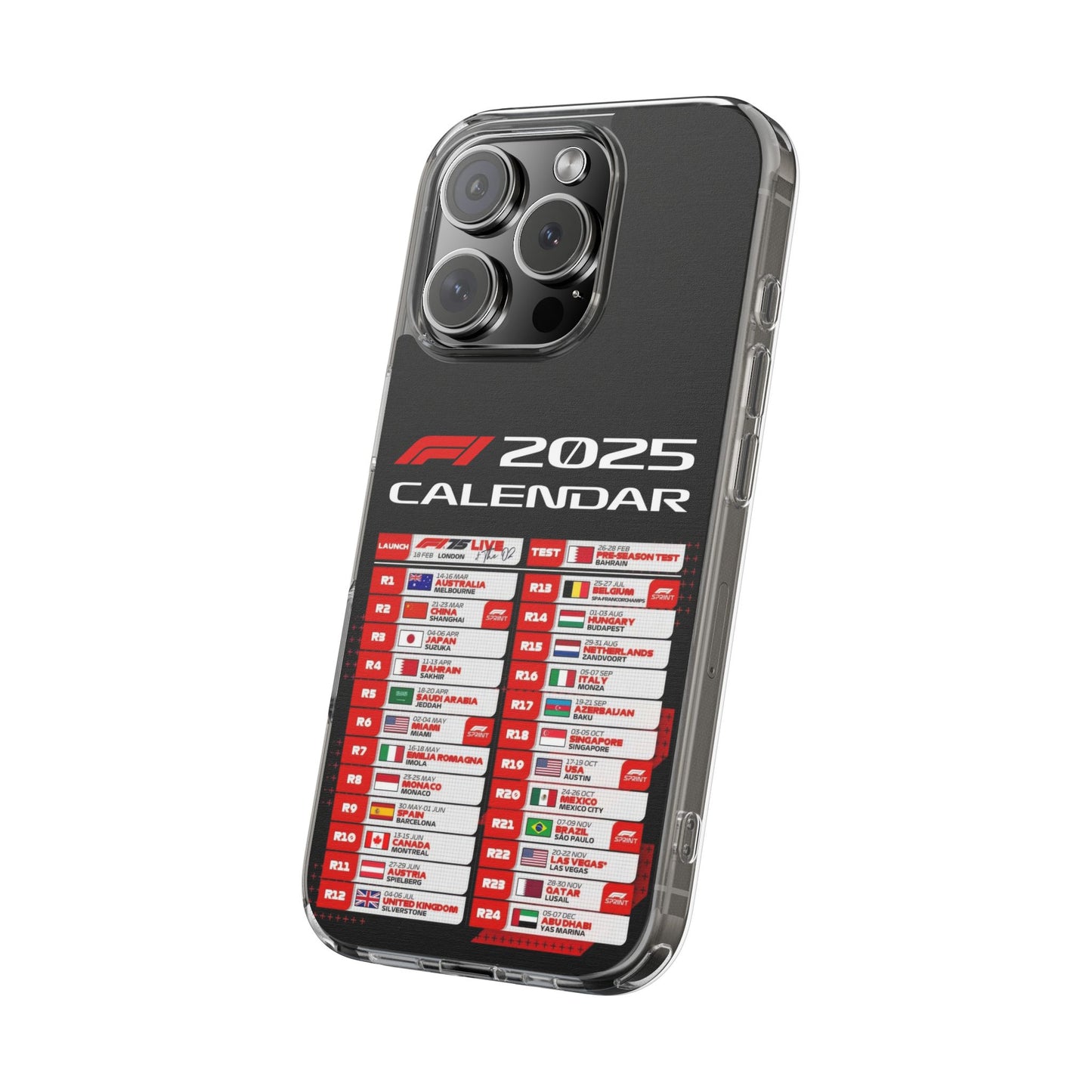 F1 Calendar 2025