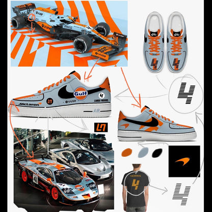 Lando Norris x McLaren Gulf Edition // Nike Air Force 1