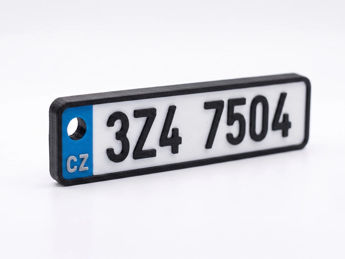 Custom License Plate Keychain - 3D Print