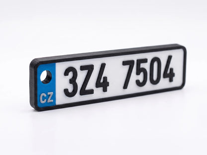Custom License Plate Keychain - 3D Print