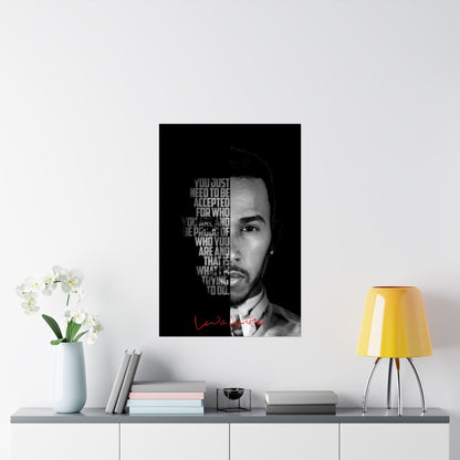 Lewis Hamilton Quote - Vinyl Poster