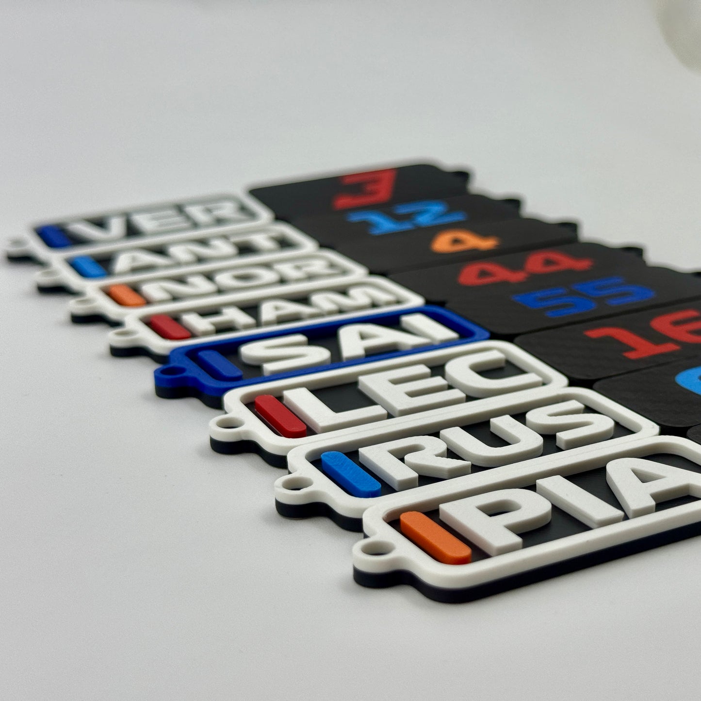 F1 Driver Tag Keychains