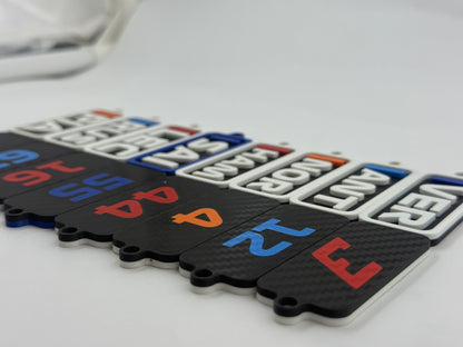 F1 Driver Tag Keychains
