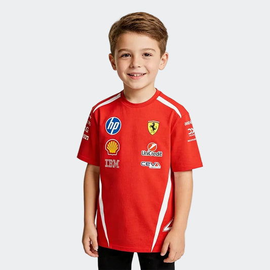 Lewis Hamilton - Scuderia Ferrari Kid's Jersey Tee 2026