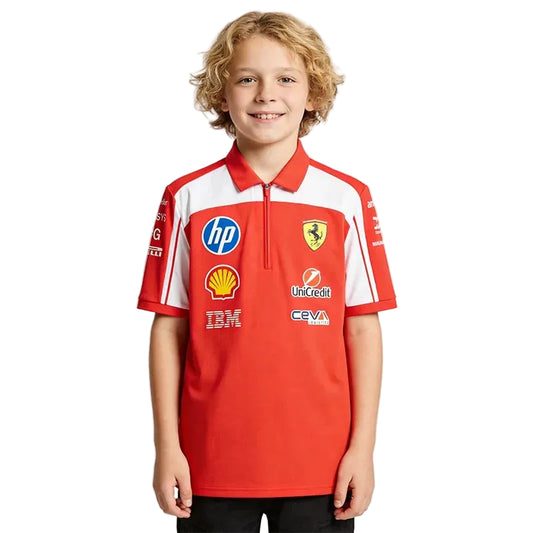 Scuderia Ferrari Kid's Jersey Polo 2026