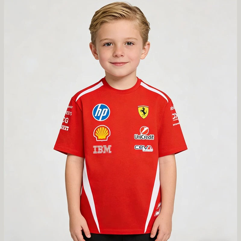 Charles Leclerc - Scuderia Ferrari Kid's Jersey Tee 2026