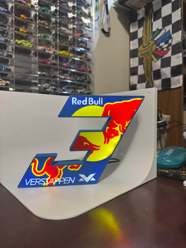Max Verstappen Lightbox Lamp - 3D Print