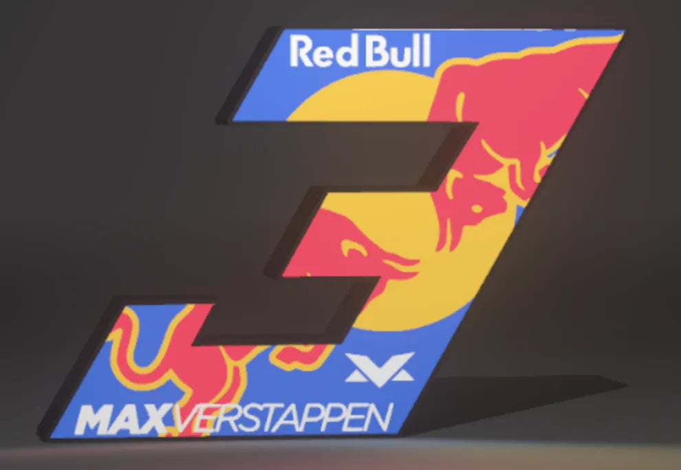 Max Verstappen Lightbox Lamp - 3D Print