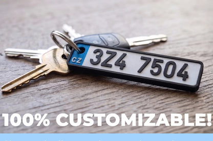 Custom License Plate Keychain - 3D Print