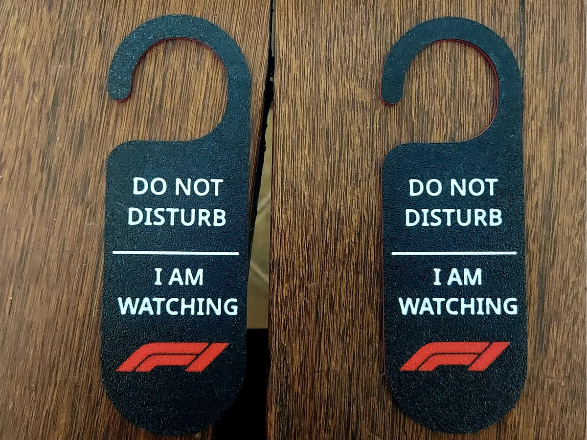 F1 Do Not Disturb Door Hanger - I Am Watching - 3D Print
