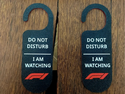 F1 Do Not Disturb Door Hanger - I Am Watching - 3D Print