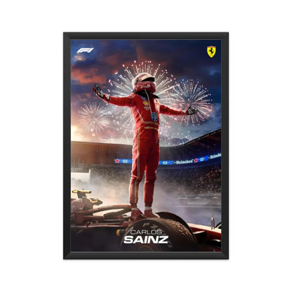 Carlos on Top - Framed Poster - A4 Framed - Black