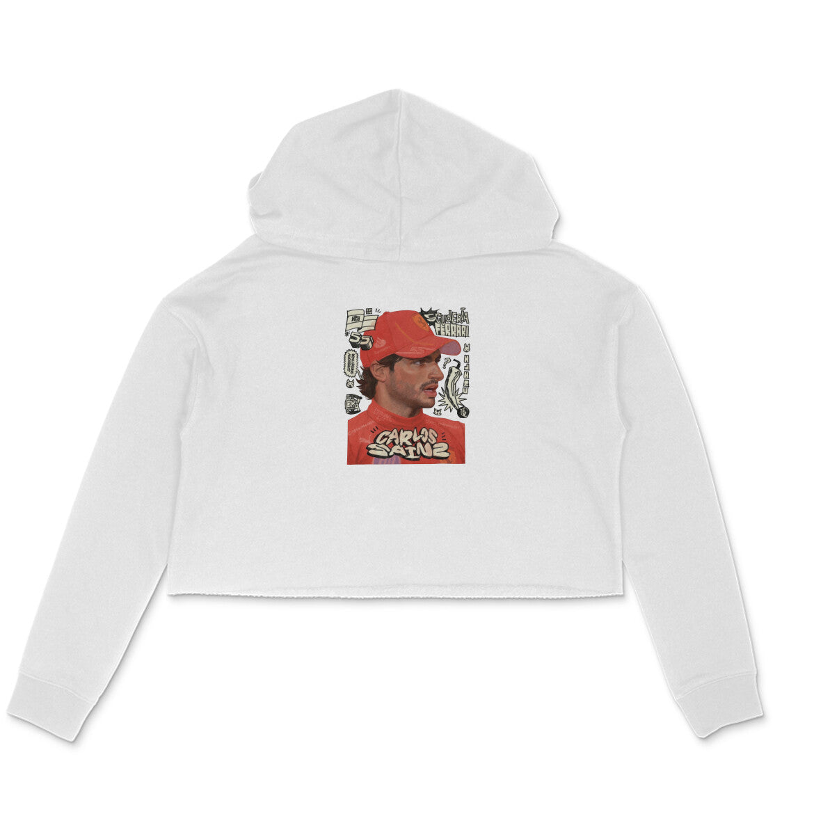 Carlos Sainz - Fan Art // Crop Hoodie