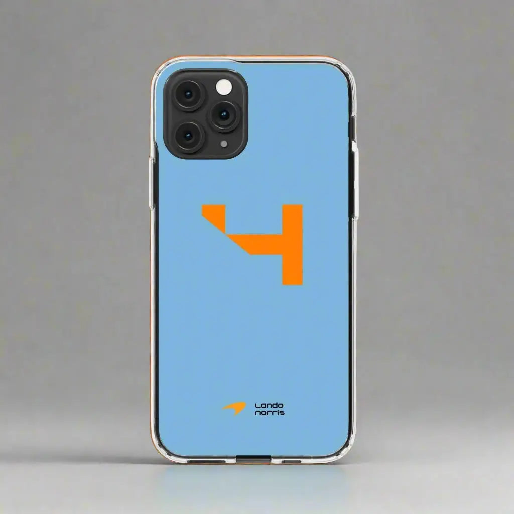 F1 iPhone Cover Lando Norris #4 on display