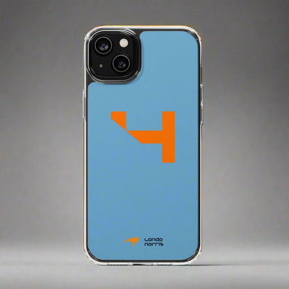 F1 iPhone Cover Lando Norris #4 on neutral background