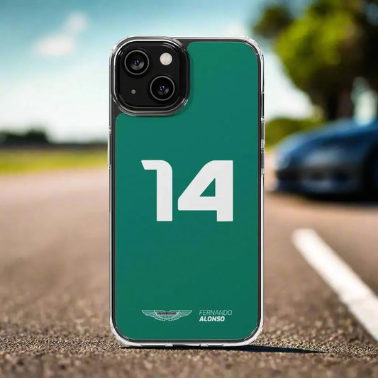 F1 iPhone Cover: Fernando Alonso #14 on road