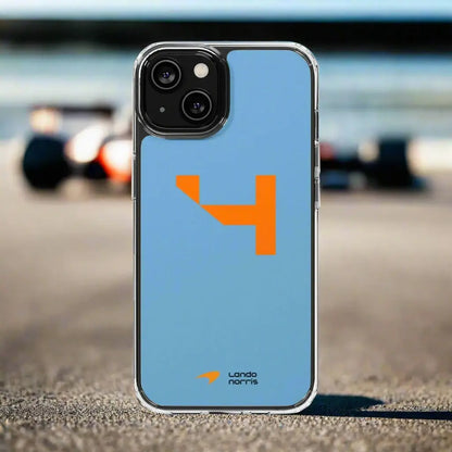 F1 iPhone Cover Lando Norris #4 on racetrack