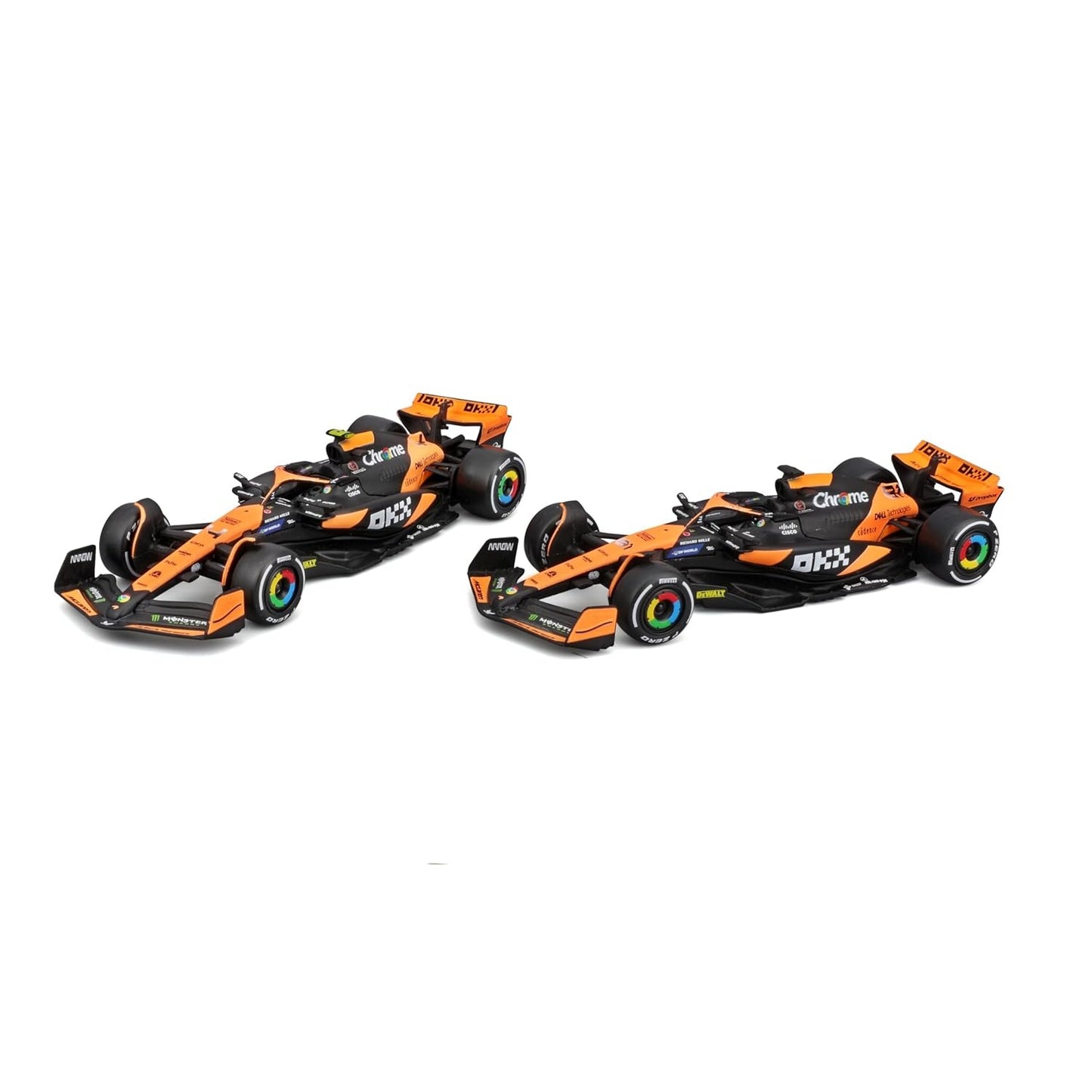 2024 MCLAREN MCL38 set of 2 cars 1:43 diecast scale models (Bburagp Brand)
