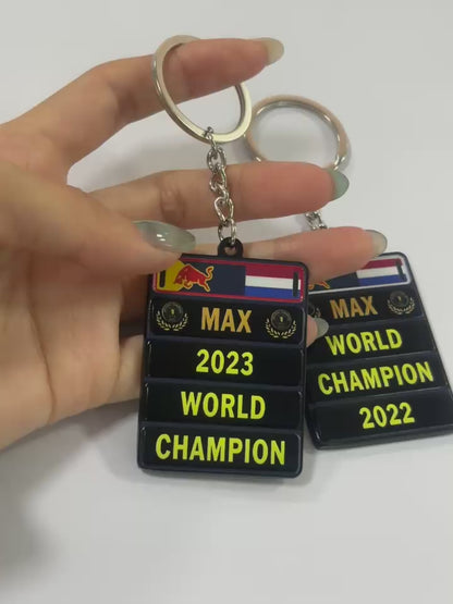 Max Verstappen World Championship Pitboard Keychains (2021-2024)
